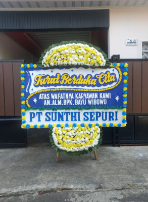 Papan Bunga Duka di Oksamol